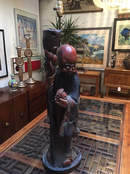 Statue lamp antique deals